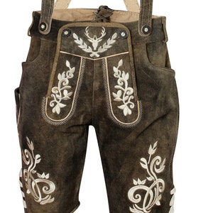 Men&#39;s Suede Lederhosen: German Oktoberfest 3D Embroidery