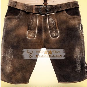 Lederhosen Men Vintage Lederhosen Shorts Oktoberfest Outfit - German Lederhosen – Traditional Bavarian Costume for Beer Festival