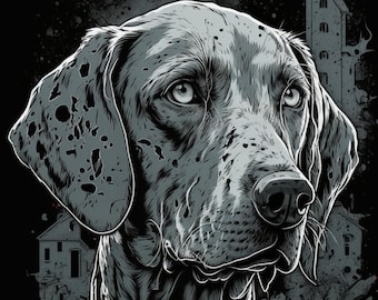 Zombie Weimaraner wall art