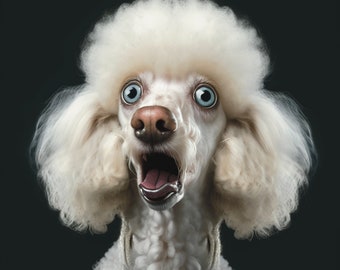 Surprised looking Poodle