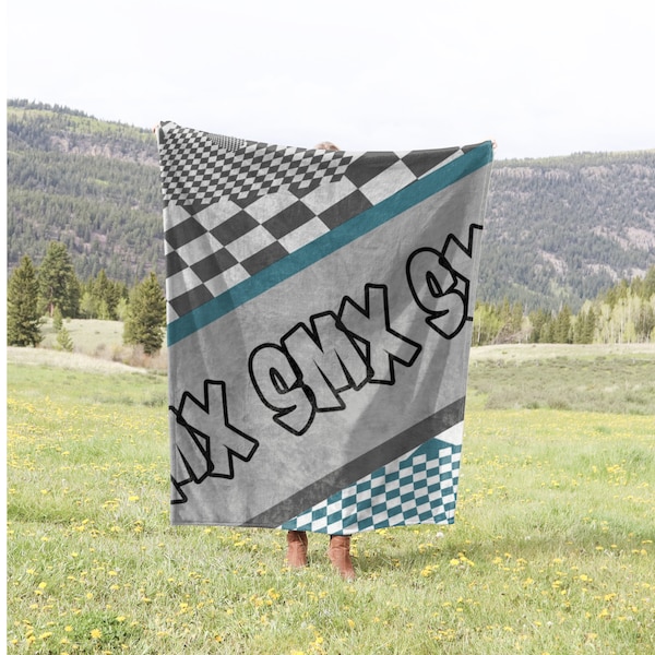 motocross blanket, dirt bike blanket, 2 sizes available