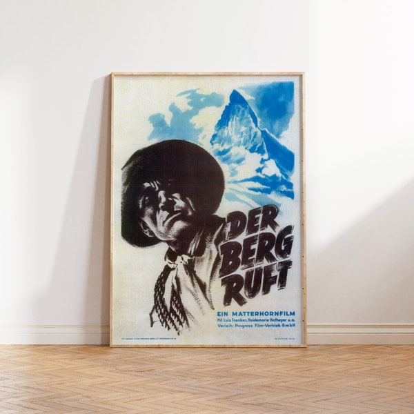 Poster Filmplakat Vintage Der Berg Ruft