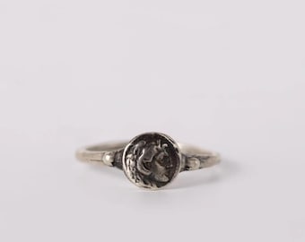 Handmade Alexander Silver Ring – Intaglio Coin Jewelry