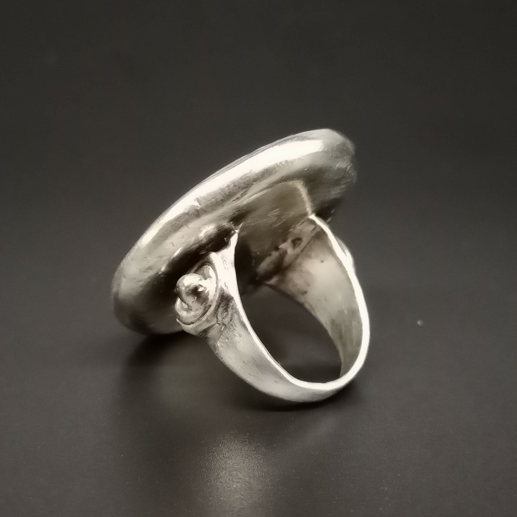 Tortoise Shell Handmade Ring Turtle Shell Silver Ring Vav - Etsy