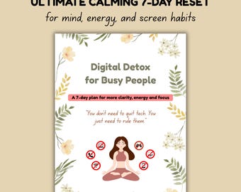 Ultimative Digital Detox Anleitung | Printable A4 oder Letter Format | Mindful Screen-Time Zurücksetzen | Sofort Download