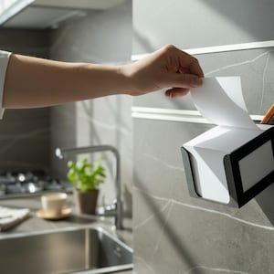 Può includere: Una tazza di ceramica bianca con manico nero e la scritta "But First, Coffee" in nero, con un carattere a mano. La tazza è su una superficie bianca.