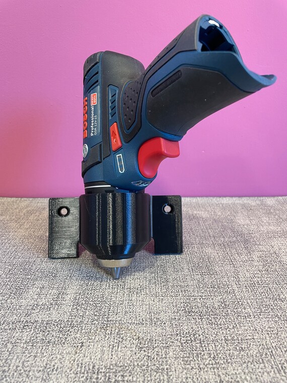Supporto Da Parete In Acciaio Inox Per Bosch GSR12V-15 E Compatibili, Made In Germany, Per Officina Ordinata