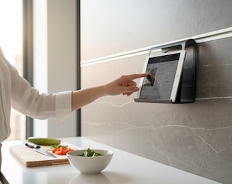 Tablet wall mount for profile rail Schüller kitchens | Schueller Kitchens