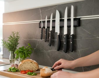 Magnetic knife holder system for profile rails from Schüller kitchens | Schueller Kitchens