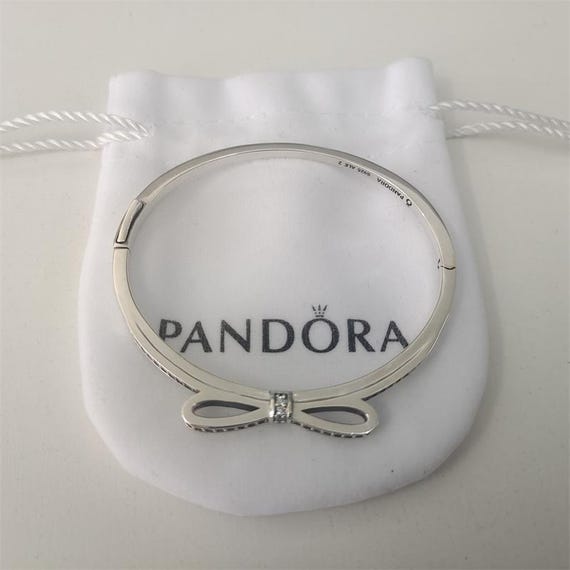 Buy Pandora Sparkling Bow Bangle S925 Ale Online in India Etsy