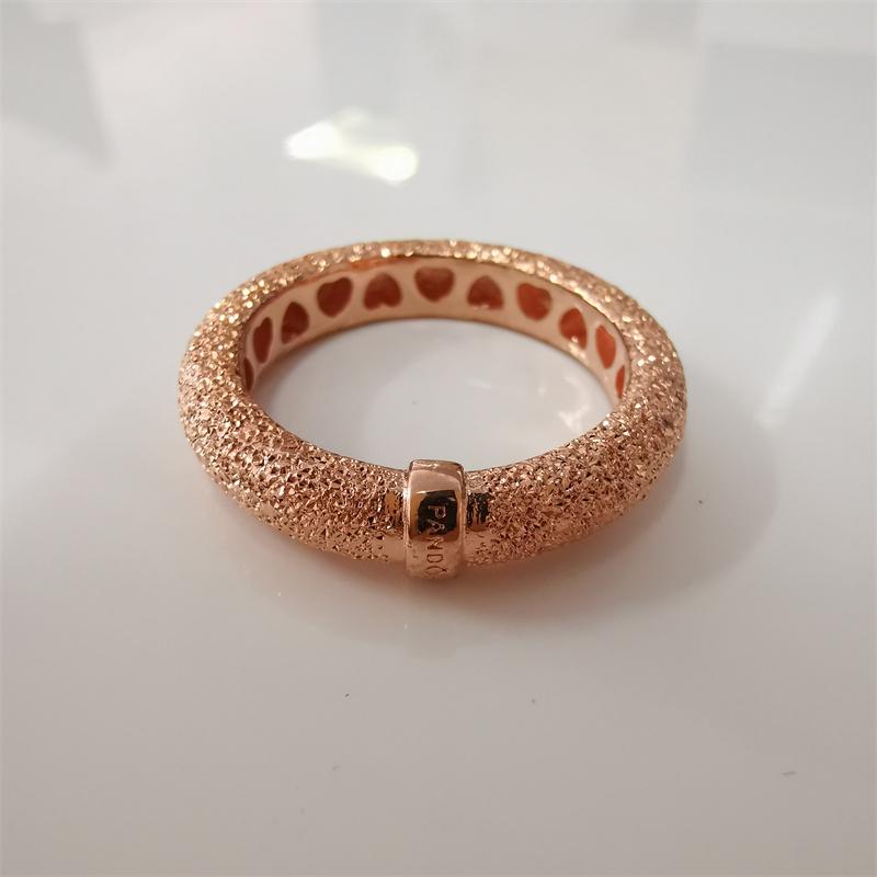 Anillo Pandora Matte Brilliance en oro rosa Etsy Espana