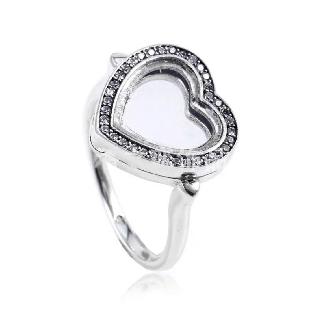 Pandora Floating Heart Locket Ring Size 60 Brand New Etsy