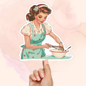Retro Baker sticker  Kindle sticker, bookish sticker, book stickers, sticker lovers, booktok, journal sticker, water bottle sticker, sticker