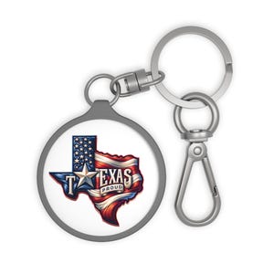 Texas proud keychain with state design Gift idea key ring for Texas lovers Lone Star State keychain gift Texas icon Gift for Texans key ring