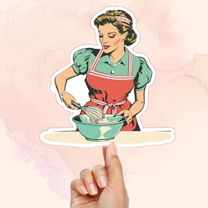 Retro baker sticker  Kindle stickers, bookish stickers, book sticker, sticker lover, booktok, journal sticker, water bottle sticker, sticker