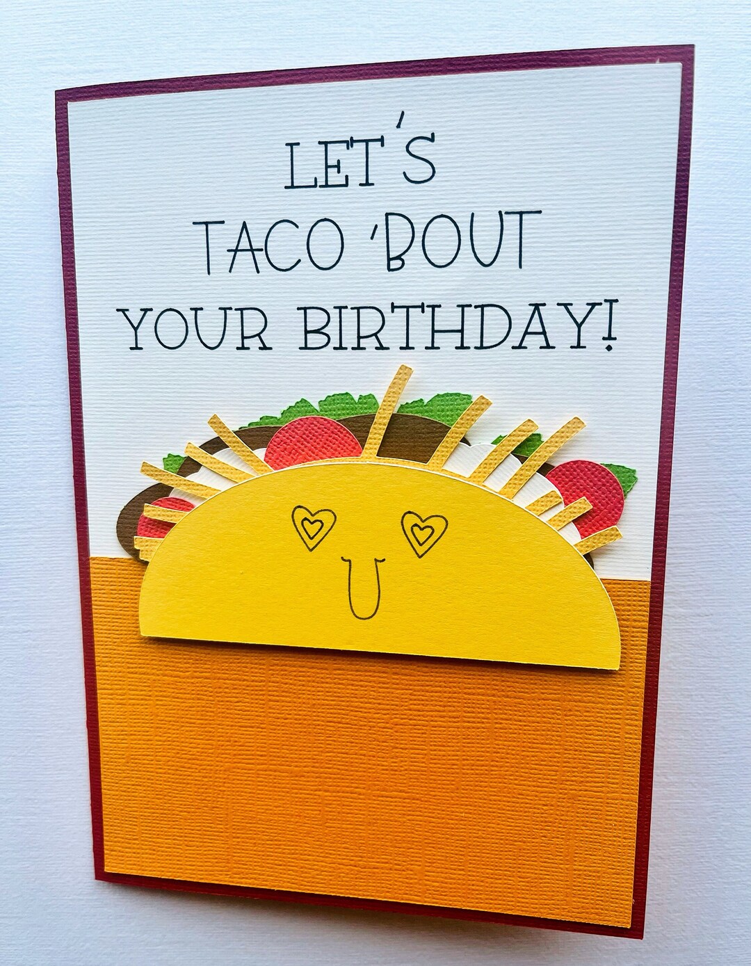 fun-birthday-card-taco-card-for-birthday-colourful-fun-card-etsy