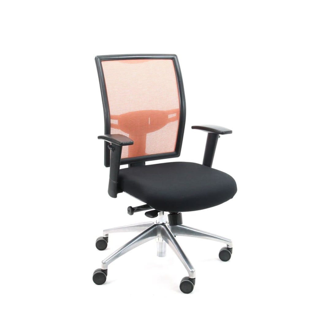 Refurbished Office Chair Ergonomic Design Projectas V1 Orange Etsy
