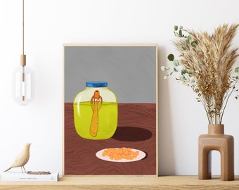 The shocked pickle -the last pickle - funny print - the lonely pickle