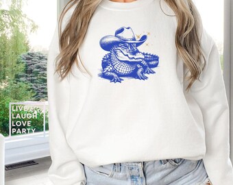 Vintage Gator Sweatshirt: Coastal Cowgirl Western Coquette Style