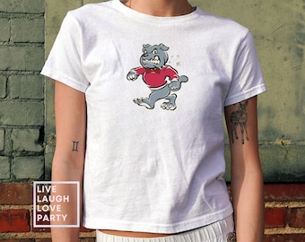 Bulldogs 90s Baby Tee: Coquette College Merch