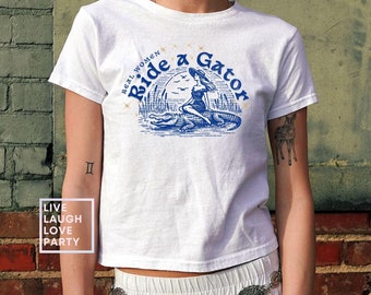 Camiseta de bebé Gator: Camiseta divertida y coqueta Y2K, Florida