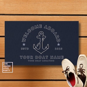 Custom Boat Mat, Custom Welcome Mat, Boat Mat, Doormat, Custom Bath Mat, Custom Doormat, Outdoor Rug, Lake House Decor, Beach House, Coastal