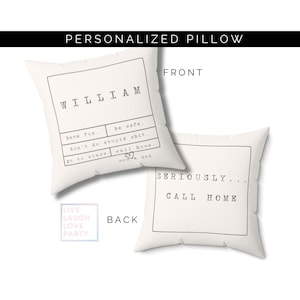 Personalized 'Don't Do Stupid Shit' Throw Pillow: Dorm Decor