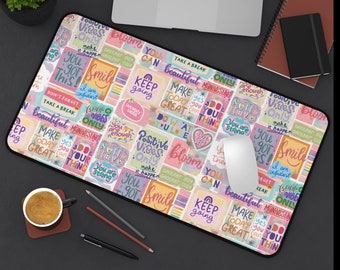 Daily Affirmations Desk Mat, Desk Mat Aesthetic, Gaming Desk Mat, Coquette Room Decor, Large Desk Mat, Gift for the Graduate, Class of 2025