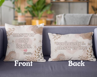 Personalized Dorm Pillow: Funny College Student Gift