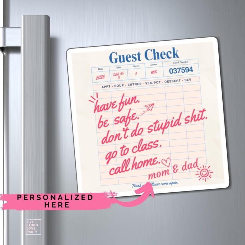 Guest Check Magnets - Etsy