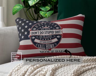 Funny College Pillow: Personalized Dorm Room Gift