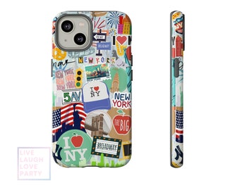 Collage Phone Case, New York, Magazine Collage, Word Collage, Destination Collage, NYC trip, Travel Essentials, Gift for Best Friend, 2024