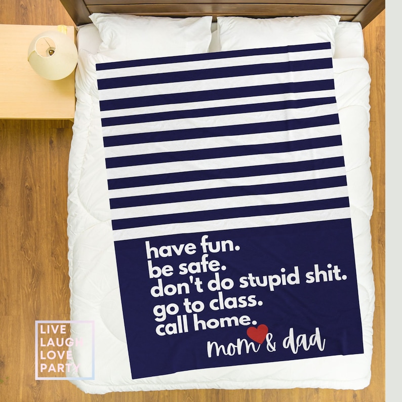 Personalized 'don't Do Stupid Shit' Blanket, Funny College Graduation ...