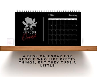 2026 Funny Desk Calendar: Swear Word Affirmations, Funny Office Decor