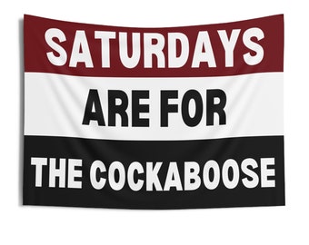 Cockaboose-muurvlag: achterklepdecor van Columbia South Carolina