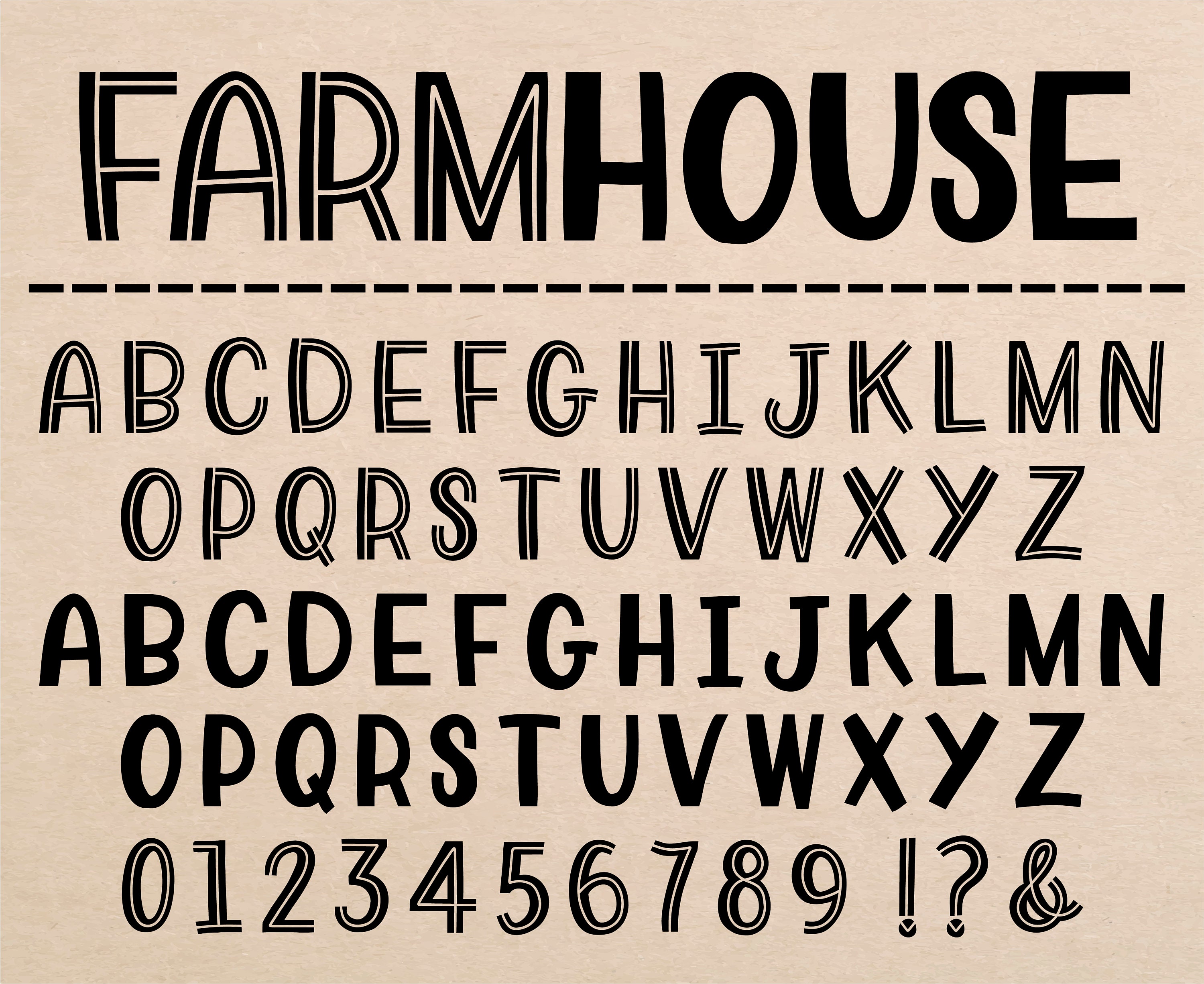 Farmhouse Font Country Font Farmhouse Lemonade Font Farmhouse Letters