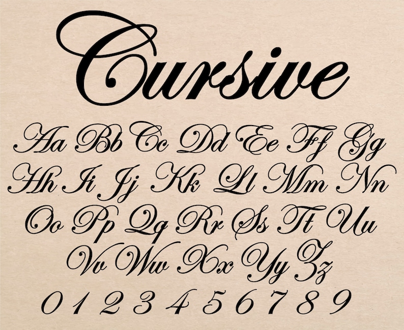 Cursive Font Wedding Font Vintage Cursive Font Lovely Font Old Cursive ...