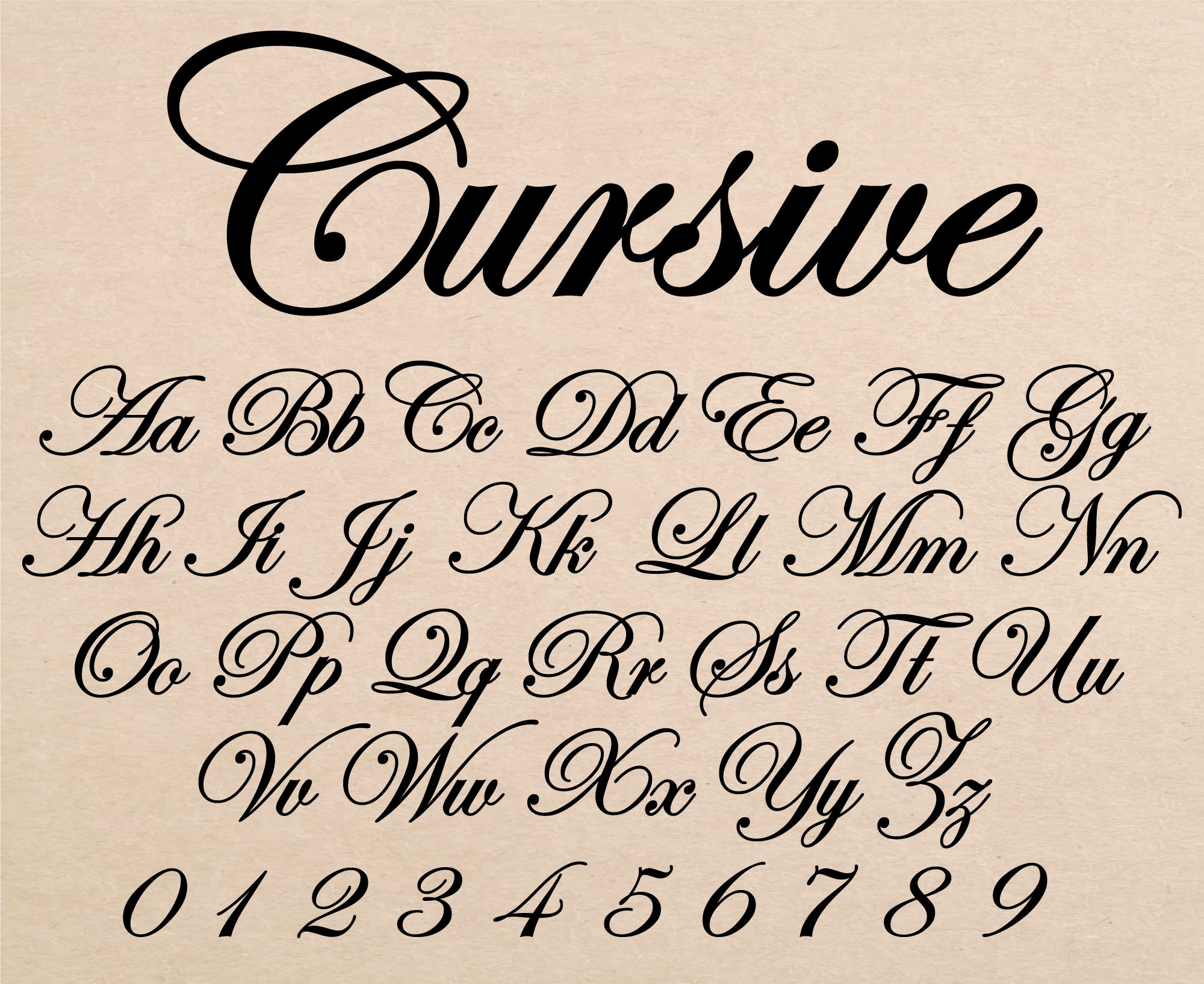 Cursive Font Wedding Font Vintage Cursive Font Lovely Font Old Cursive