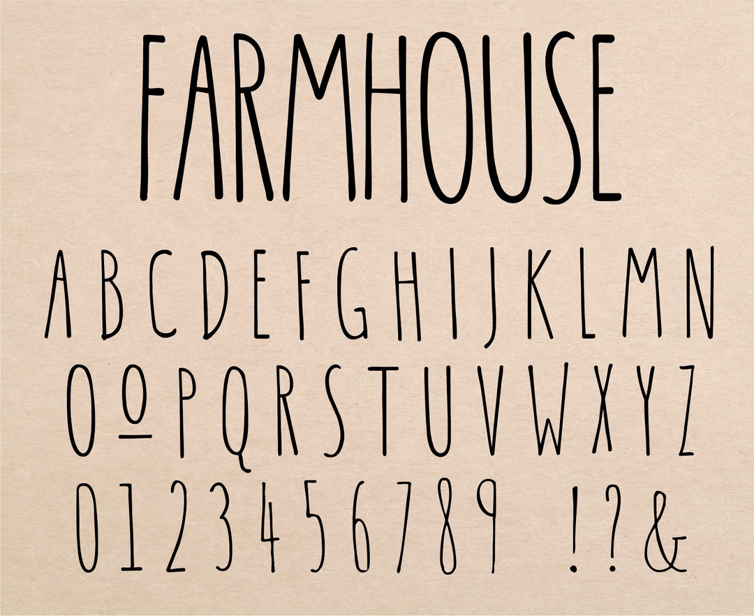 Thin Font Farmhouse Font Tall Thin Font Skinny Font Thin Letters Tall ...