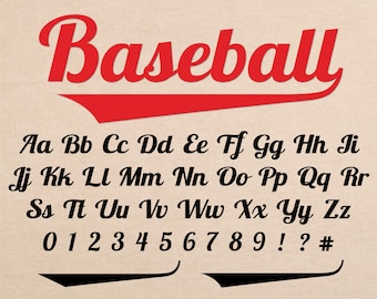 Baseball Font Softball Font Baseball Font With Tails Baseball Cursive Font Baseball Script Font Baseball Tails Svg Baseball Letters Svg