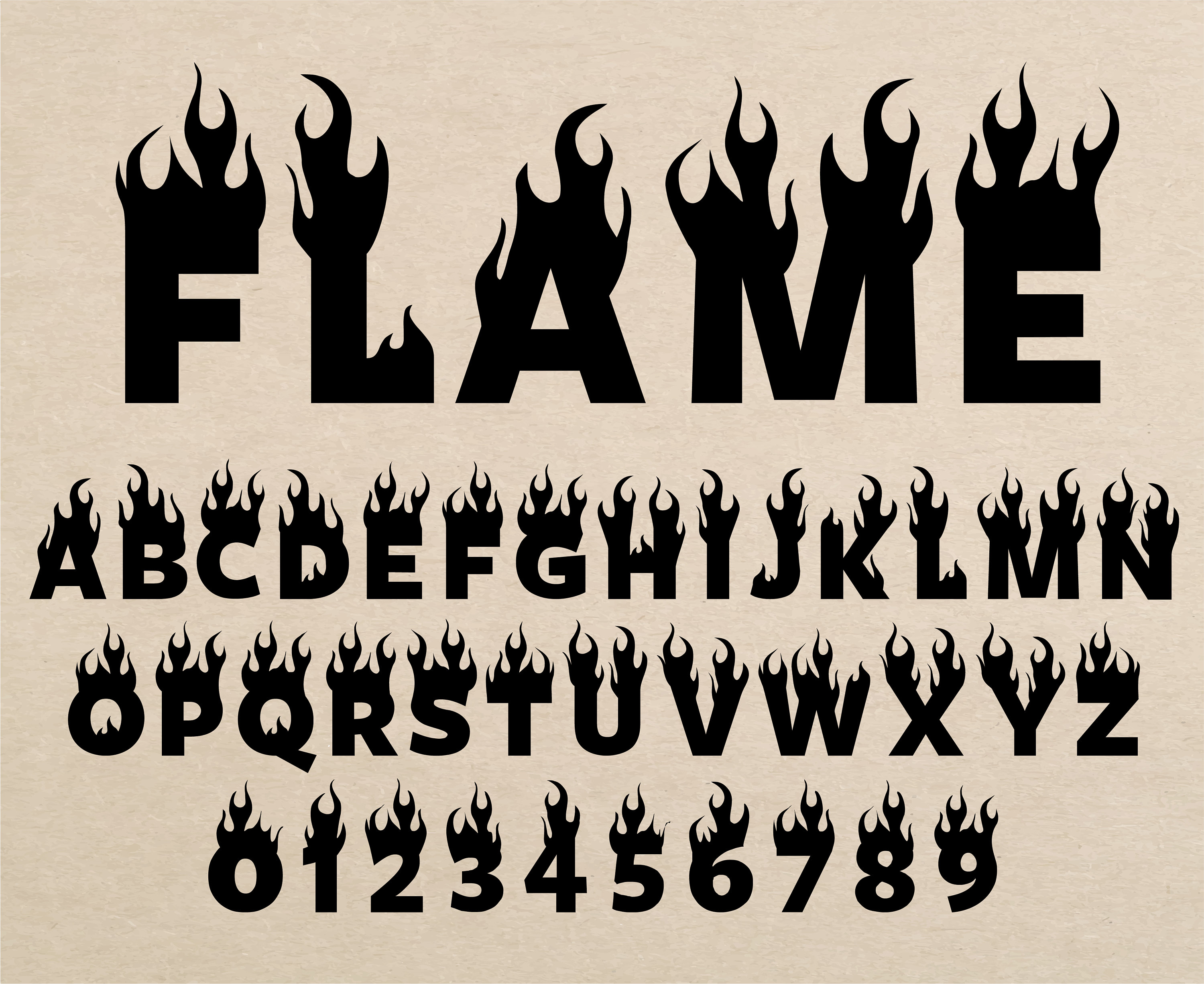 Fire Font SVG Flame Font SVG Flame Font For Cricut Fire