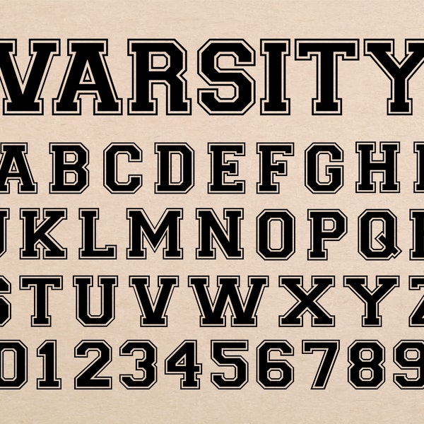 Varsity Font Varsity Letter Font Varsity Alphabet Font Varsity Team Font Varsity Script Font Varsity Font Cricut Varsity Outline Font