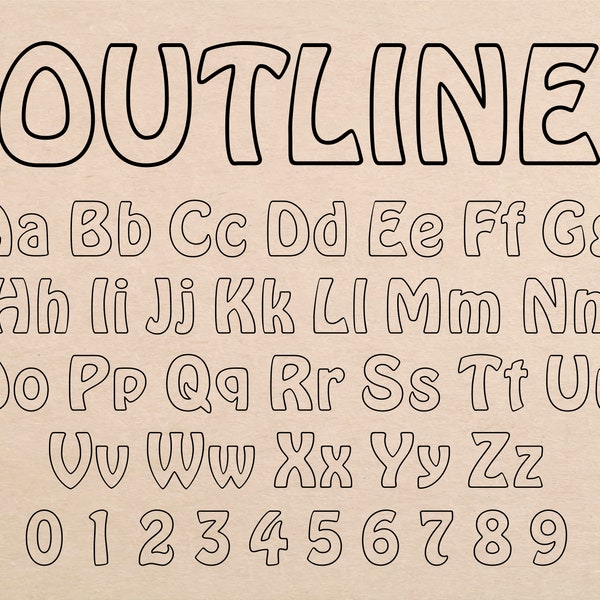 Outline Font Outline Letters Hollow Font Bold Outline Font Hobo Outline Font Outline Script Thick Outline Font Letters With Outline Cricut