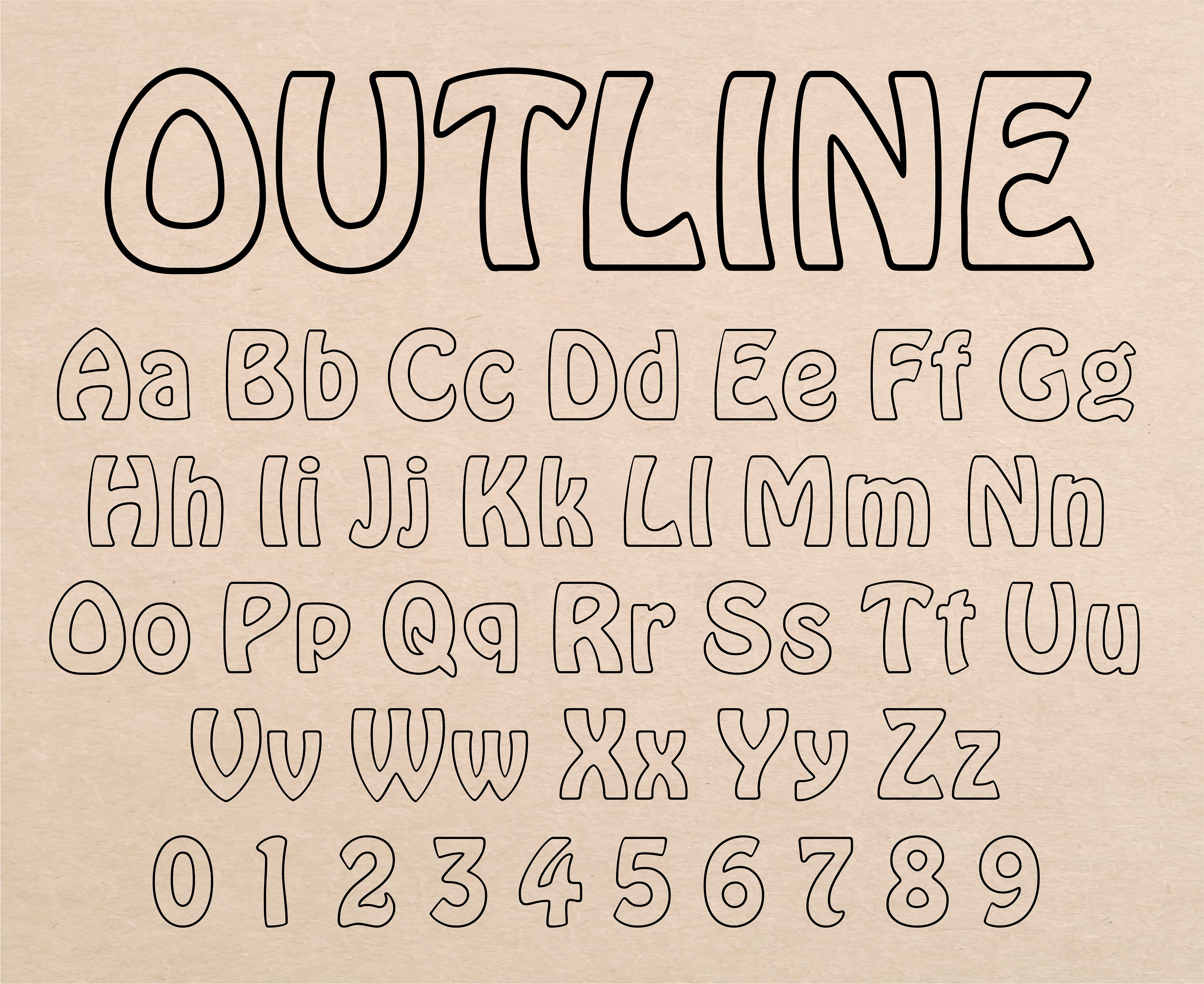Outline Font Outline Letters Hollow Font Bold Outline Font Hobo Outline ... image.