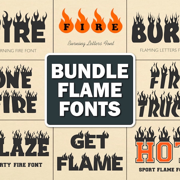 Flaming Letters Font - Etsy