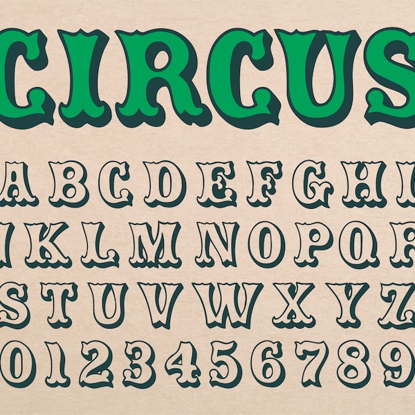 Circus Font Carnival Font Circus Letters Font Circus Font Numbers Vintage Circus Font Circus Cricut Font Carnival Letters Font Circus Svg