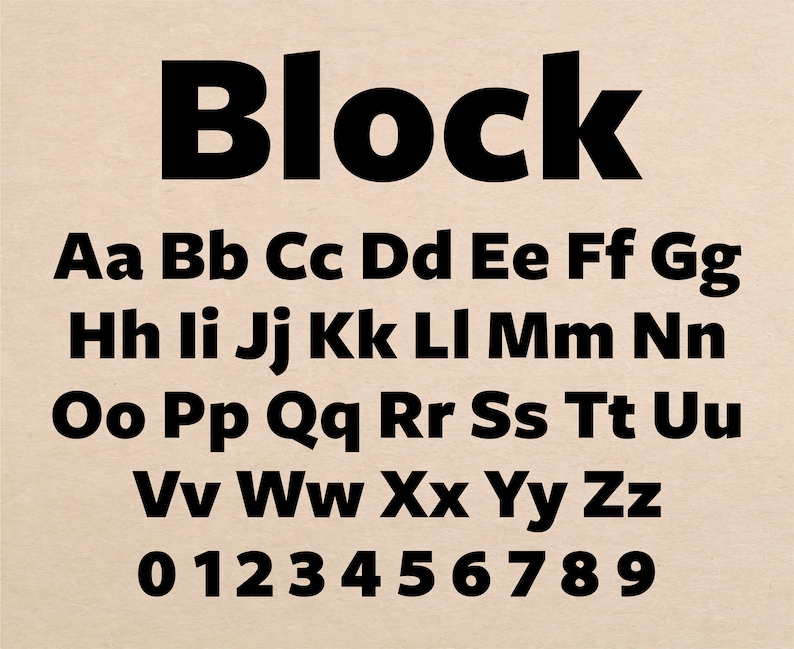 Block Font Block Letters Font Block Monogram Font Bold Font Block Style ...