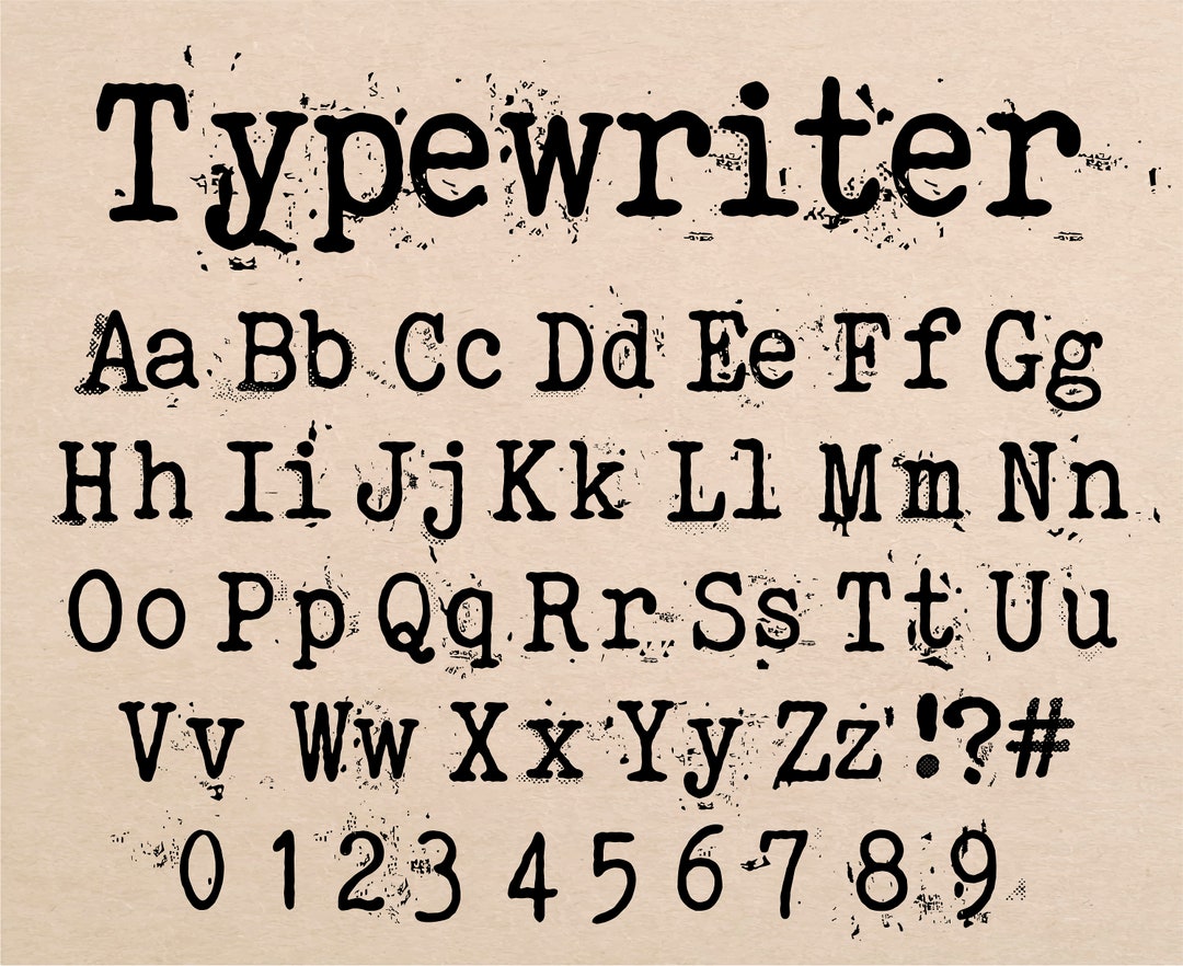 Typewriter Font Type Font American Typewriter Font Old Typewriter Font