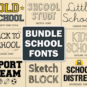 Schule Schriftarten High School Schriftart Old School Schriftart Kinderschrift Varsity Schriftart College Schriftart Sketch Schriftart Zurück zur Schule Schriftart Varsity High School Schriftart