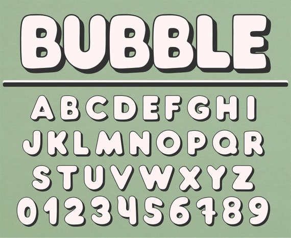 Bubble Letters the Alphabet, Bubble Letters Alphabet